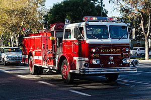 Fire engine in Schenectady, New York