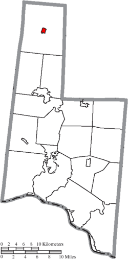 Location of Fayetteville in Brown County