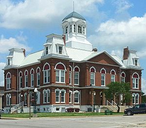 The Morgan County Courthouse in Versailles
