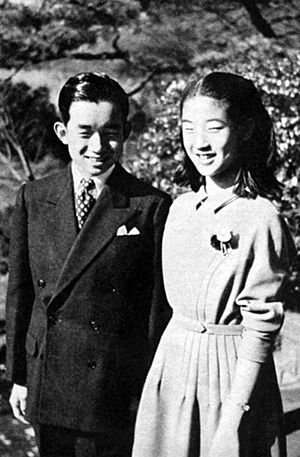 Prince Masahito and Princess Takako 1952-12