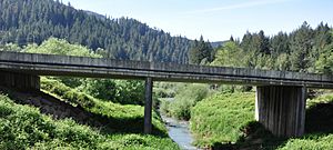 Sandy Creek at Route 42 bridge in Oregon.jpg
