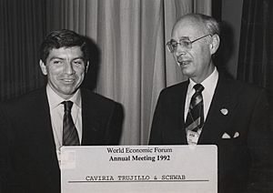 World Economic Forum Annual Meeting 1992 - Caviria Trujillo & Klaus Schwab