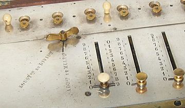 Arithmometer - Detail of Multiplier pre 1851