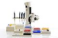 Automated pipetting system using manual pipettes