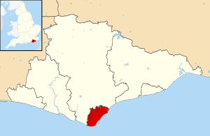 Eastbourne UK locator map