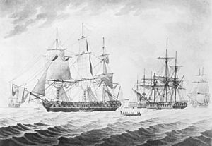 HMS Endymion with USS President captured