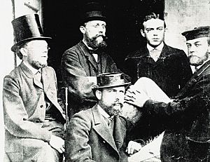 Henrik Ibsen with friends in Rome