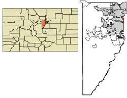 Location of Mountain View in Jefferson County, Colorado