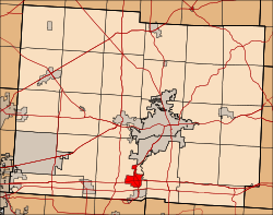 Location of Hebron in Licking County