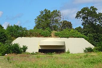 Navesink Military Reservation, Battery Lewis - casemate front.jpg