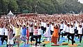 People participating in the rehearsal ahead of the Prime Minister’s event on the International Day of Yoga 2018, at the Forest Research Institute, in Dehradun, Uttarakhand on June 19, 2018 (7)