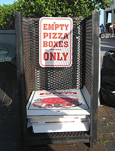 Pizza box collection point Old Orchard Beach ME