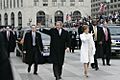 President George W. Bush and Mrs. Laura Bush Lead the Inaugural Parade down Pennsylvania Avenue en Route the White House
