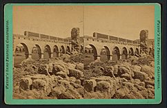 Ruins of the Indian Quarters, Mission San Luis Rey, from Robert N. Dennis collection of stereoscopic views