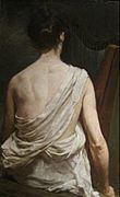 'Woman with a Harp' by Elizabeth Nourse, Cincinnati Art Museum