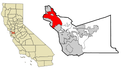 Location in Alameda County and the U.S. state of California
