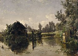 Carlos de Haes - Canal abandonado. Vriesland (Holanda)