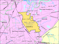 Census Bureau map of South River, New Jersey