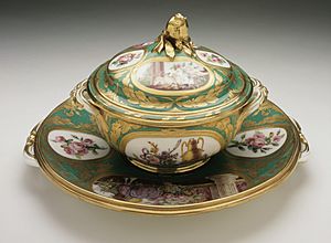 Covered Bowl and Stand (Écuelle) LACMA M.2001.6a-c (1 of 3)