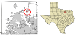 Location of Krugerville in Denton County, Texas