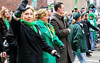 Hillary in St. Patty's Parade Pittsburgh 2008