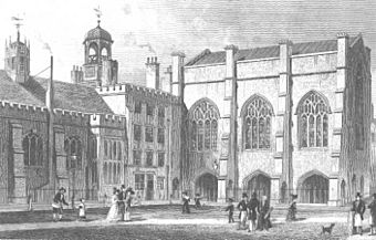 Lincoln's Inn. (old) hall, chapel and chancery court by Thomas Shepherd, 1830