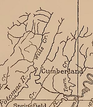 Map of Wills Creek Town Creek Watersheds in Pennsylvania Maryland