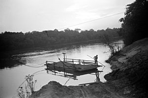 Marion Post Wolcott - Old cable ferry between Camden and Gees Bend, Alabama