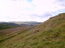 Part of the earthworks of Castle O'er iron age hill fort - geograph.org.uk - 23280