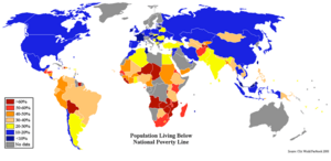 Percent Poverty World Map