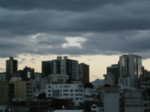 12 de Octubre Avenue Skyline, modern downtown Quito