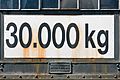 Cologne Germany Max-Load-Sign-at-Harbour-Crane-34-01
