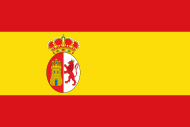 Flag of Spain during the Bourbon Restoration.