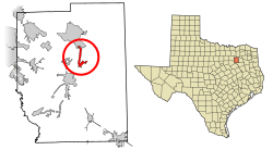 Location of Oak Ridge in Kaufman County, Texas