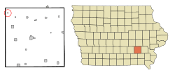 Location of Gibson, Iowa