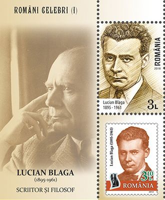 Lucian Blaga 2018 stampsheet of Romania