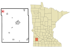 Location of Taunton, Minnesota