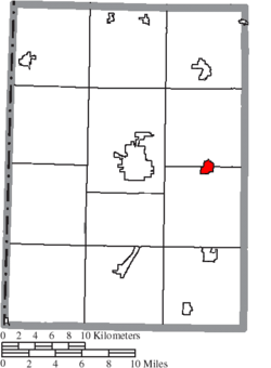 Location of West Alexandria in Preble County