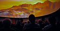 Martian landscape in planetarium show
