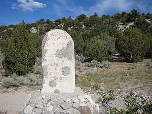 Monument to remember first settlers killed by Indians in Manti Utah