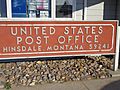 Post Office Sign for Hinsdale, Montana