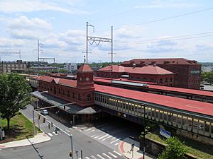 Wilmington Station from parking garage, July 2014