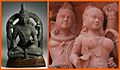 2 image collage of Shiva as yogi and householder