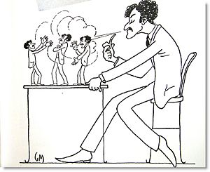 Caricature of Ben Hecht by Gene Markey