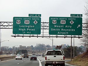 Exits 6 at Westbound I-40 Business in Winston-Salem, NC