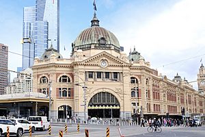 Flinders Street Station Melbourne March 2021