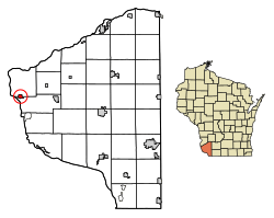 Location of Bagley in Grant County, Wisconsin.