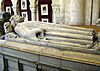 The (now empty) tomb of Athelstan in Malmesbury Abbey