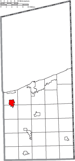 Location of Geneva in Ashtabula County