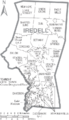 Map of Iredell County North Carolina With Municipal and Township Labels
